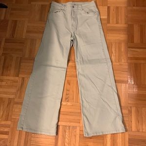 Wide leg Twill Pants